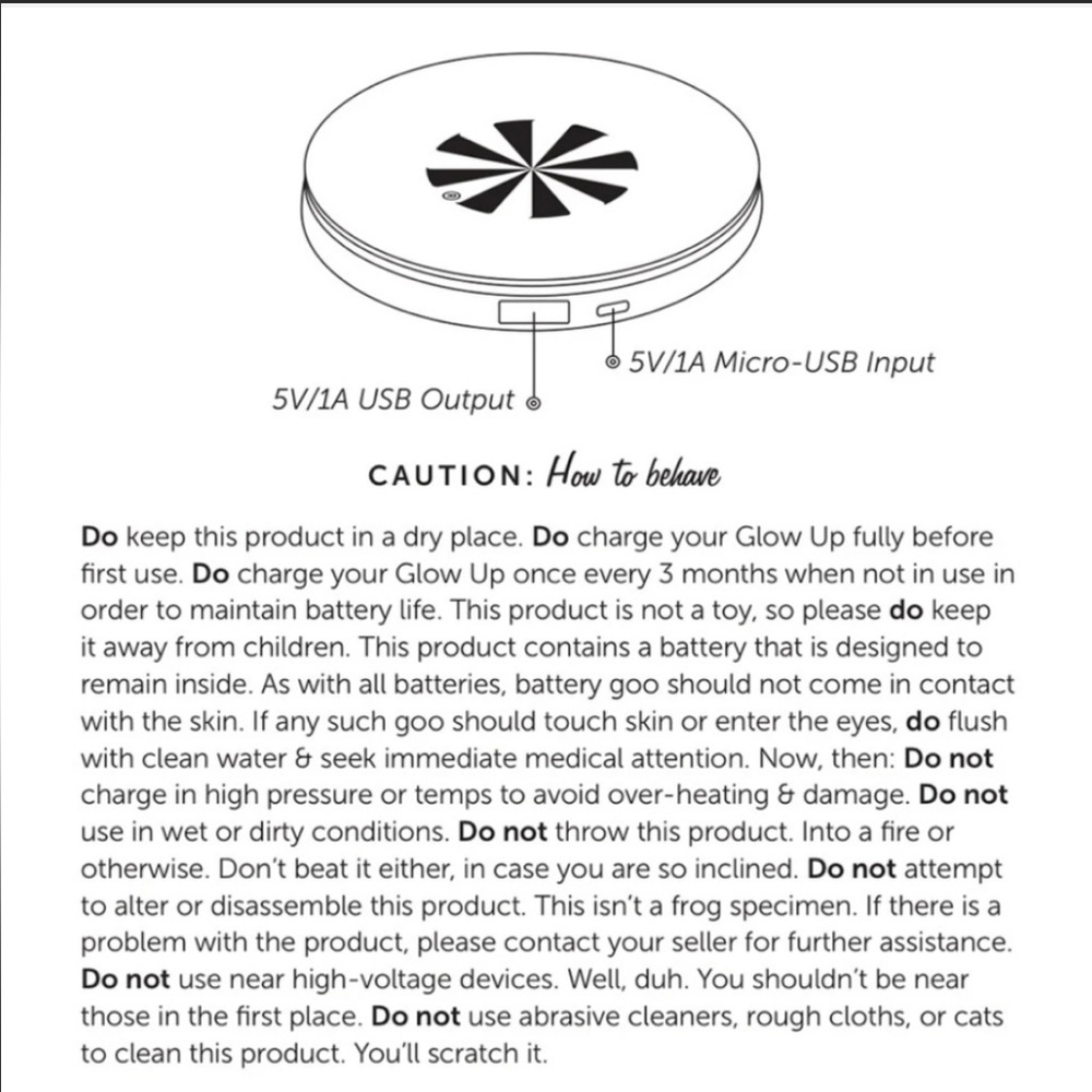 Tech Candy Glow Up Compact Mirror Power Bank - Picture 7 of 8